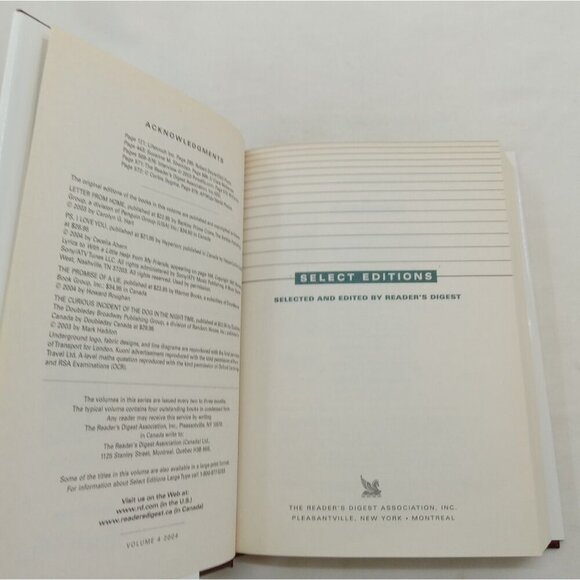Reader's Digest Select Editions Vol 4 2004 HC 1st Ed w/ Dust Jacket - Picture 9 of 12